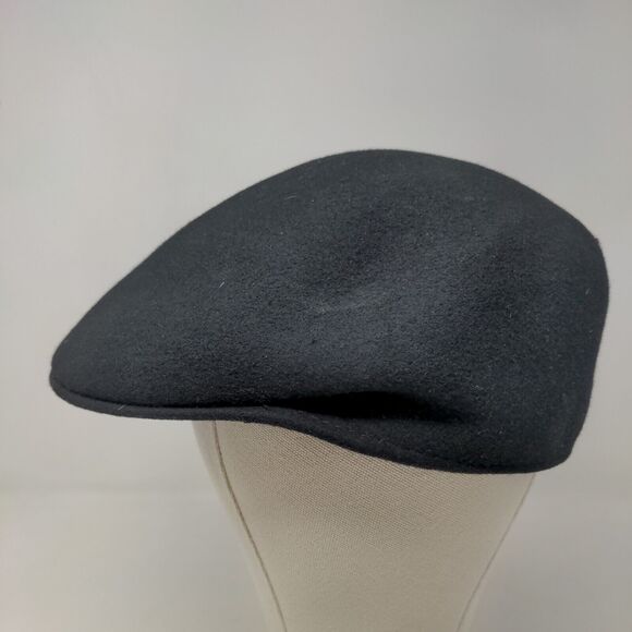 Unbranded Women's Cabbie Cap Hat Black Size L/XL 100% Wool Blank - Picture 3 of 8